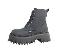 Buffalo Damen Stiefel Aspen Lace Up Warm – Winterschuhe Schnürstiefel Schwarz Größe 42