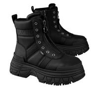 Buffalo Damen Stiefel Schuhe Schnürschuh Stiefeletten Fusion Front Zip, Farbe:Schwarz, Schuhgröße:EUR 37, Artikel:-Black