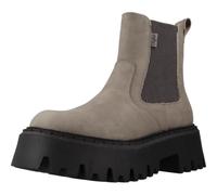 Chelseaboots BUFFALO "Aspen Chelsea", Damen, Gr. 38, grau, Nubuklederimitat, Schuhe, Plateauboots, Schlupfboots, Stiefelette mit Stretch und Profilsohle (37962601-38) grau