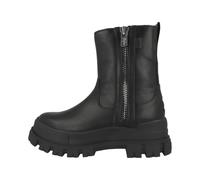 Buffalo Bikerboots Aspha Bootie Zip Damen Lederimitat Schwarz Gr. 38 mit Memory-Foam-Innensohle