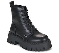 Stiefelette BUFFALO "Buffalo ASPEN LACE UP MID", Damen, Gr. 39, schwarz, Polyurethan, unifarben, Schuhe Stiefelette (31644928-39) schwarz