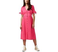Buffalo David Bitton Damen Mariposa V-Ausschnitt und Knopfleiste vorne Kleid, Rosa Garn, Groß