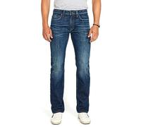 Buffalo David Bitton Herren Relaxed Straight Leg Driven Jeans, Dunkelblaues Sanded Indigo, 33W / 32L