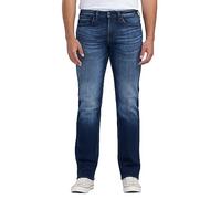 Buffalo David Bitton Herren Relaxed Straight Leg Driven with Stretch Fabric Jeans, Geknittertes Mittelblau, 34W / 32L
