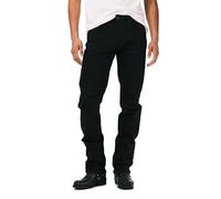 Buffalo David Bitton Herren Straight Six Jeans, Crinkled und Dark Black, 34W / 32L