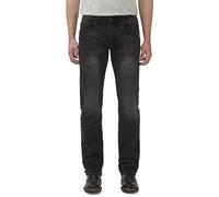 Buffalo David Bitton Straight Six Herrenjeans, mit Ader- und Knittereffekt, 44W / 30L