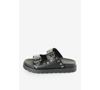 Buffalo - Eve Ari Vegan Nappa Black - Girl Badelatschen - Schwarz - EU 36 - Synthetic/Textile/Gummi,Kunstleder Schwarz EU 36