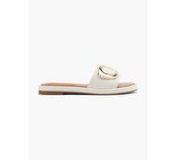 Buffalo Flache Pantolette Weiß, Damen, Größe: 36