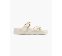 Buffalo Flache Pantolette Weiß, Damen, Größe: 42, Material: PU/Synthetik