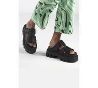 Buffalo - Flora Vegan Nappa Black - Girl Sandalen - Schwarz - EU 39 - Synthetic/Synthetic/Gummi Schwarz EU 39