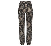 Haremshose BUFFALO, Damen, Gr. 32/34, N-Gr, schwarz (schwarz mit blumen), Web, Obermaterial: 100% Viskose, bedruckt, modisch, bequem lang, Hosen, mit gerafftem Umschlagbund (34851226-32) schwarz mit b