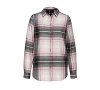 Hemdbluse BUFFALO Gr. 44, rosa, schwarz kariert, Damen, Flanell, Obermaterial: 100% Baumwolle, kariert, Blusen, aus weichem Flanell mit Blusenkragen, Flanellhemd, Karobluse (13824721-44) rosa, schwarz