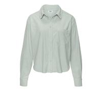 Hemdbluse BUFFALO, Damen, Gr. 44, salbeigrün, Cord, Obermaterial: 100% Polyester, unifarben, figurumspielend hüftlang, Rundhals, Ärmel mit Ärmelschlitz 2-Knopf-Manschette, Blusen Hemdbluse (71170806-4