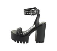High-Heel-Pumps BUFFALO "Buffalo Buffalo Jalilia Ankle Sandal - Vegan Nappa", Damen, Gr. 41, schwarz, Kunstfaser, unifarben, Schuhe (88649940-41) schwarz