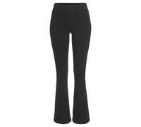 Jeggings BUFFALO, Damen, Gr. 46, N-Gr, schwarz (schwarz, jeans), Strick, Obermaterial: 69% Baumwolle, 21% Polyester, 8% Viskose, 2% Elasthan, unifarben, Hosen Jeggings, mit ausgestelltem Bein (1004330