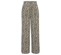 Jerseyhose BUFFALO "aus bequemen Viskosejersey", Damen, Gr. 38, N-Gr, bunt (khaki, sand bedruckt), Jersey, Obermaterial: 100% Viskose, bedruckt, figurumspielend lang, Hosen Jerseyhose, mit Alloverdruc