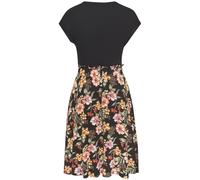 Jerseykleid BUFFALO, Damen, Gr. 40, N-Gr, bunt (schwarz, bunt bedruckt), Jersey, Obermaterial: 100% Viskose, bedruckt, unifarben, modisch, figurumspielend knieumspielend, Rundhals, Kurzarm Aufschlag,