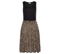 Jerseykleid BUFFALO Gr. 34, N-Gr, schwarz (schwarz, leo, bedruckt) Damen Kleider Freizeitkleider mit Paperbag-Bund Bestseller (74460348-34)