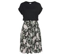BUFFALO Jerseykleid Damen schwarz-rosa-bedruckt Gr.46