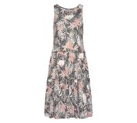 BUFFALO Jerseykleid Damen weiß-grau-koralle-bedruckt Gr.34