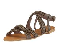 Buffalo Kid Leather 309-8831, Damen Sandalen/Fashion-Sandalen, grau / dunkel, (taupe 39), EU 41