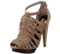 Buffalo London 15437-633 Kid Suede PATENT SOF Taupe 34 105334, Damen Sandalen/Fashion-Sandalen, Grau (Taupe 34), EU 40