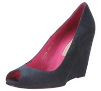 Buffalo London Damen 10229-194 Kid Suede Camel 63 Pumps, Blau/NAVY129