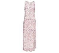 Maxikleid BUFFALO, Damen, Gr. 44, N-Gr, creme, pink bedruckt, Jersey, Obermaterial: 100% Viskose, bedruckt, ethno, figurumspielend lang, Rundhals, Kleider Maxikleid, mit Eingrifftaschen und Beinschlit