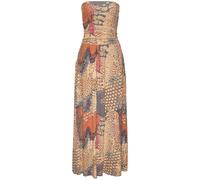 Maxikleid BUFFALO, Damen, Gr. 36, N-Gr, orange (orange bedruckt), Single Jersey, Obermaterial: 95% Viskose, 5% Elasthan, bedruckt, animal-print, modisch, figurbetont bodenlang, ohne Ausschnitt, ohne Ä