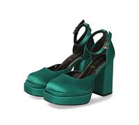 Buffalo May Dorsay Damen Pumps Bottle Grün High Heels Leder Elegant BN12811961 Gr. 38