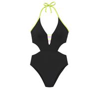 Monokini BUFFALO "Pop", Damen, Gr. 40, N-Gr, schwarz, Obermaterial: 83% Polyamid, 17% Elasthan. Futter: 100% Polyester, unifarben, kontrastfarbene Details, Badeanzüge, Mit kontrastfarbigen Details (81