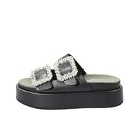 Buffalo Noa Ari Glam Pantolette - Schwarz Kunstleder