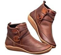 Buffalo Overknee Stiefel Bequem OrthopädischeFreizeitschuhe Mode Rutschfest Walkingschuhe Leicht Breite Fuße Wasserdicht Turnschuhe Freizeit Cushion Damenschuhe Women Wedge Shoes Kaffee 42