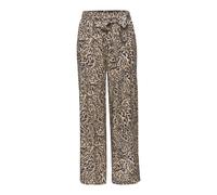 Palazzohose BUFFALO, Damen, Gr. 42, N-Gr, bunt (beige, jeansblau bedruckt), Web, Obermaterial: 100% Viskose, bedruckt, figurumspielend bodenlang, Hosen Palazzohose, aus gewebter Viskose, Stoffhose mit