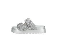 Buffalo Pantoletten Lederimitat Silber - 38