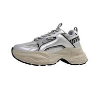 Buffalo para Damenschuhe Sportive Schnürer Silber Freizeit, Schuhgröße:39 EU