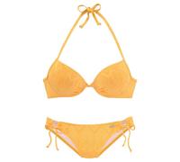 Buffalo Push-Up-Bikini, mit modischer Struktur 38, Cup A gelb Damen Bügel-Bikinis Bikinis Damenbademode Push-Up-Bikini 38, Cup A gelb