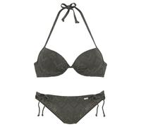 Push-Up-Bikini BUFFALO Gr. 34, Cup B, grün (oliv) Damen Bikini-Sets Ocean Blue mit modischer Struktur (98374467-34)
