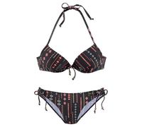 BUFFALO Push-Up-Bikini Damen schwarz-bedruckt Gr.40 Cup A