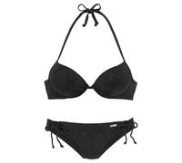 Push-Up-Bikini BUFFALO, Damen, Gr. 34, Cup A, schwarz, Polyamid, Strukturmuster, Bikini-Sets, mit modischer Struktur (52473858-34) schwarz