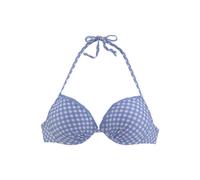 Push-Up-Bikini-Top BUFFALO "Karo" Gr. 40, Cup A, blau (hellblau, kariert) Damen Bikini-Oberteile (84323611-40) hellblau, kariert