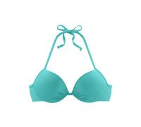 Push-Up-Bikini-Top BUFFALO "Happy" Gr. 42, Cup D, blau (türkis) Damen Bikini-Oberteile Ocean Blue (510696-42)