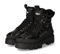 Buffalo Raven Snow Laceup Mid - Vegan Patent/Nylon - Schwarz Nylon 40 EU