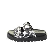 Pantolette BUFFALO "Buffalo Pantoletten Textil", Damen, Gr. 38, schwarz, weiß, Textil, Schuhe Pantolette (65609446-38) schwarz, weiß