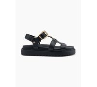 Buffalo Sandalette Schwarz, Damen, Größe: 36, Material: PU/Lederimitat