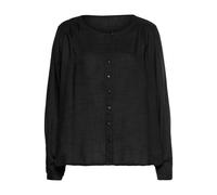 Schlupfbluse BUFFALO Gr. 44, schwarz Damen Blusen Strandblusen mit Knopfleiste, Basic, Langarmbluse (93731757-44)