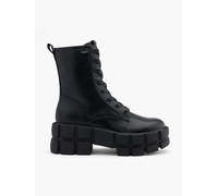 Buffalo Schnürboots Schwarz, Damen, Größe: 38, Material: PU/Textil