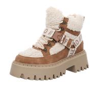 Buffalo - Schnürstiefelette klassisch, mit Absatz ab 25mm beige - Gr. - 39