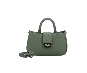 Buffalo Schultertasche Curve mit dekorativem Clip-Metallverschluss grün Damen