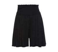 Shorts BUFFALO, Damen, Gr. 36, N-Gr, schwarz, Jersey, Obermaterial: 100% Viskose, unifarben, casual, figurumspielend kurz, Hosen Shorts Strandshorts, mit breitem Smokbund, kurze Hose, weites Bein, bes